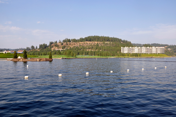 The Coeur d'Alene Resort and floating gree